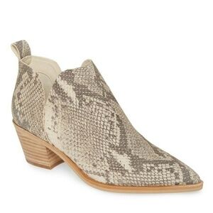 Dolce Vita Sonni snake print embossed leather ankle booties | size 8